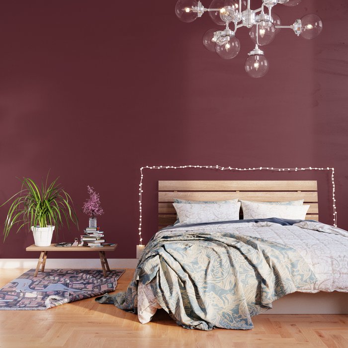 Wine Solid Color Wallpaper By Makeitcolorful