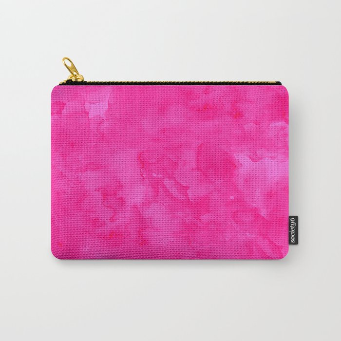 Neon pink watercolor modern bright background Carry-All Pouch