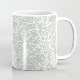 Smoked Sage and White Thick Scribble Mosaic Pattern Pairs DV 2022 Popular Colour Favored One 0455 Mug