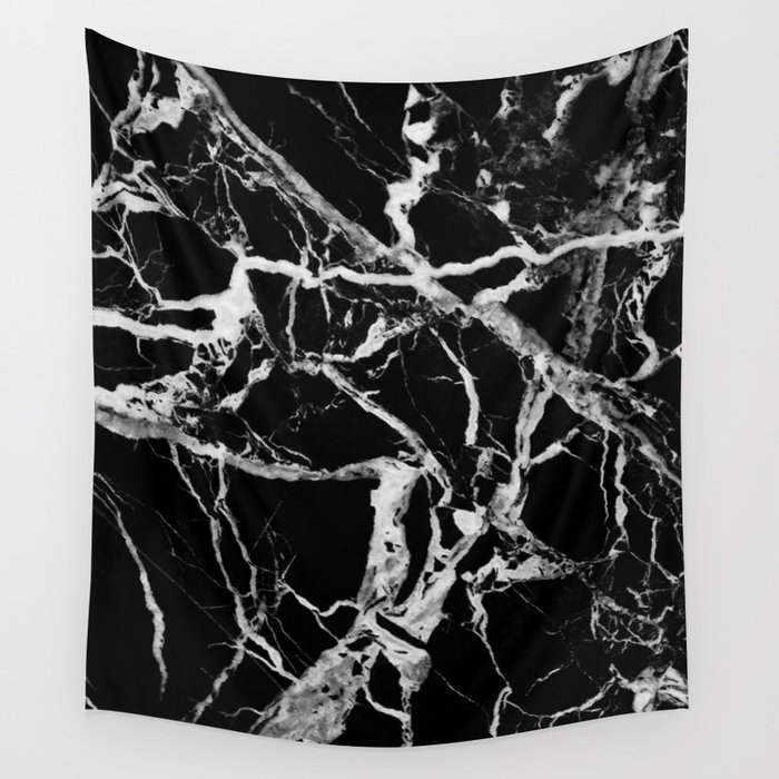 Black best sale marble tapestry
