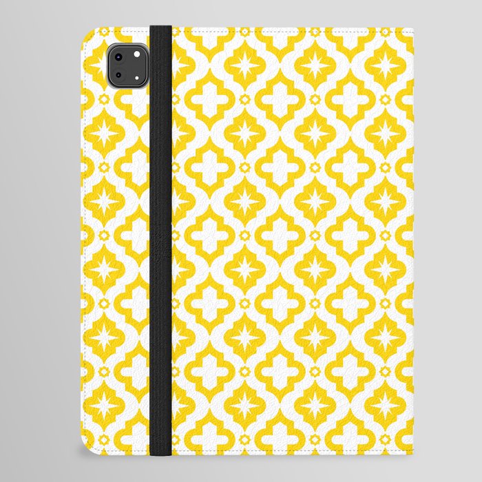 Yellow Ornamental Arabic Pattern iPad Folio Case