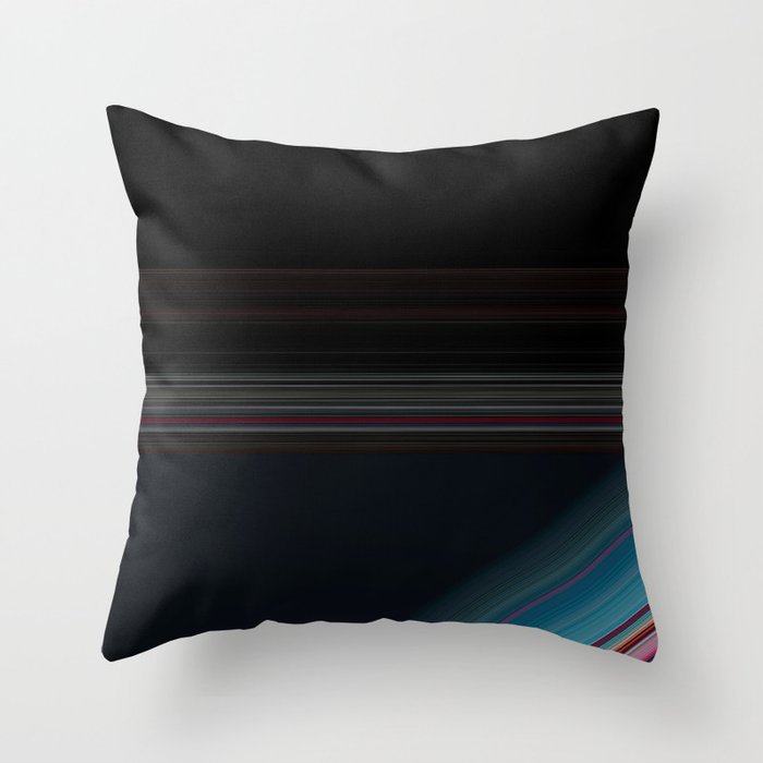 Black and Wine with Bright Blue Accent Throw Pillow
