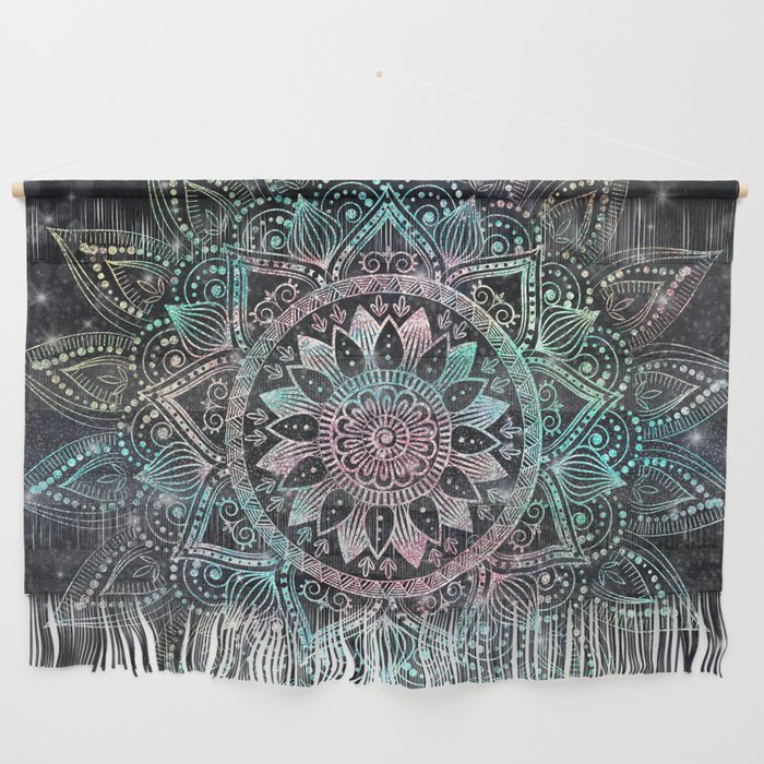 Magical Holographic Mandala Glitter Sparkles Design Wall Hanging