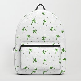 Green Doodle Palm Tree Pattern Backpack
