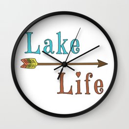 Lake Life - Summer Camp Camping Holiday Vacation Gift Wall Clock