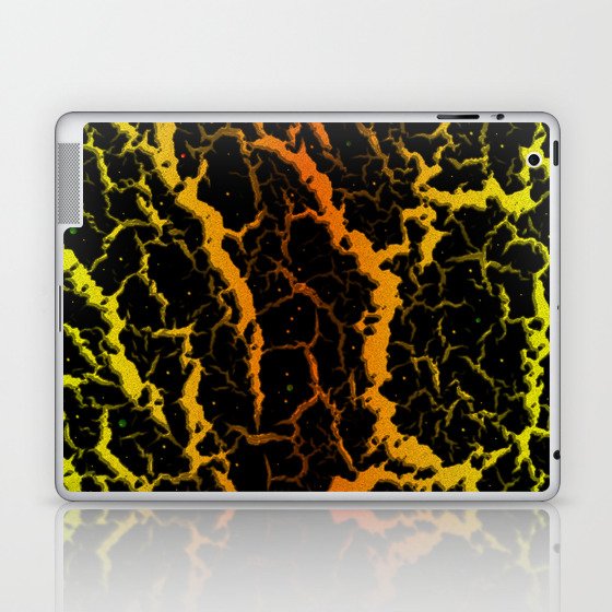 Cracked Space Lava - Yellow/Orange Laptop & iPad Skin