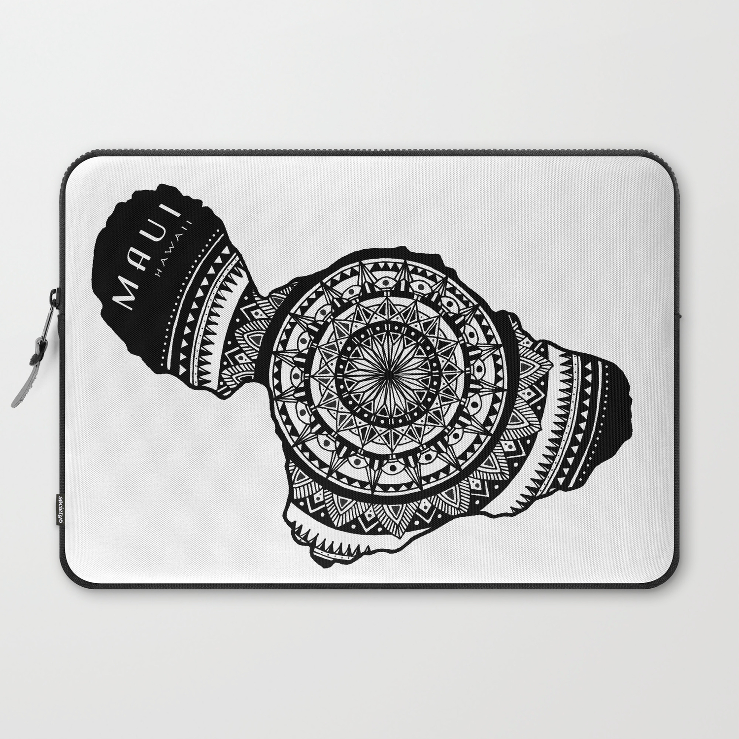 The Island Of Maui Tribal Illustration Laptop Sleeve By