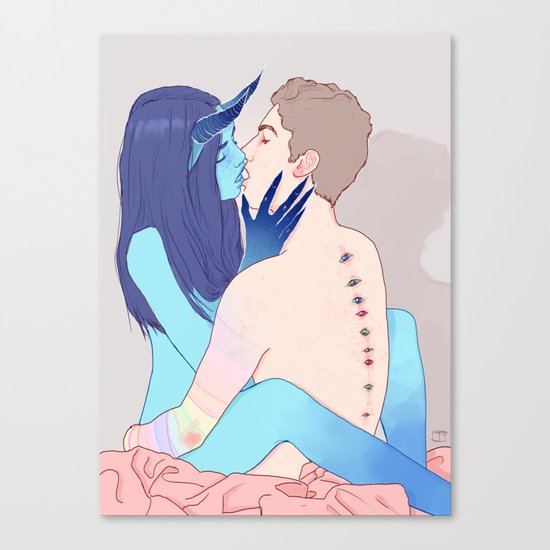 Kiss Canvas Print