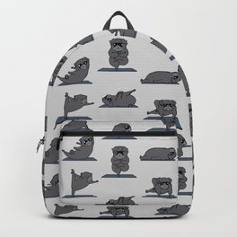 Black Pug Yoga Backpack