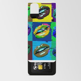Pop Art Green Blue and Purple Lips Contemporary Design Android Card Case