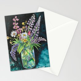 Lupine Bouquet Stationery Card