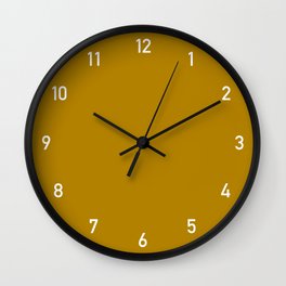 Clock numbers dark mustard Wall Clock