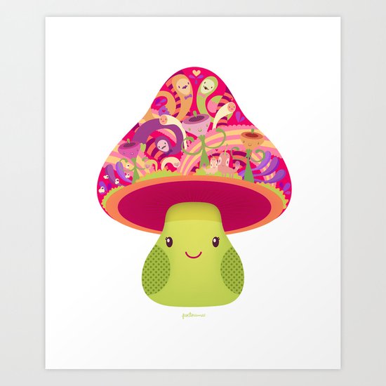 Mrs. Shroom Art Print