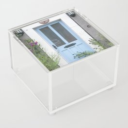 The light blue door Meri Cottage art print - English countryside travel photography Acrylic Box