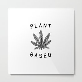 plant based marijuana leaf Metal Print