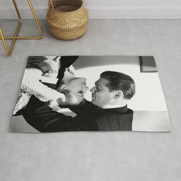 Clark Gable and Joan Crawford, Hollywood portrait black and white photograph / black and white photography Rug