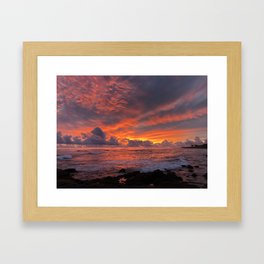 Poipu Sunset 2 Framed Art Print