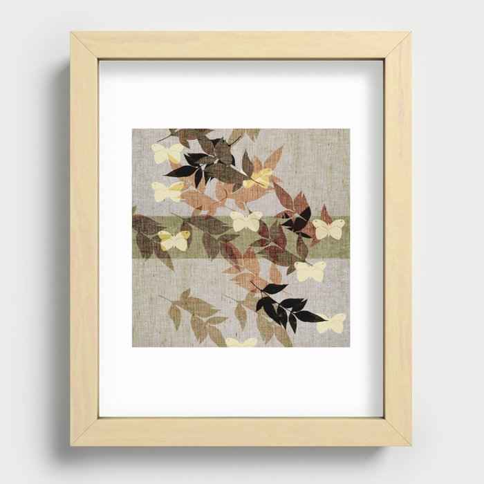 Asian nature pattern Recessed Framed Print