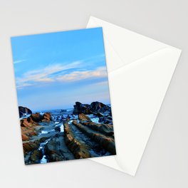 Sunrise on the rocks Bermagui Stationery Card