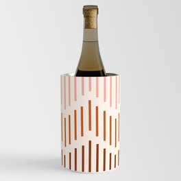 Geometric Arrow Lines 1 in Terracotta Beige Pink Wine Chiller