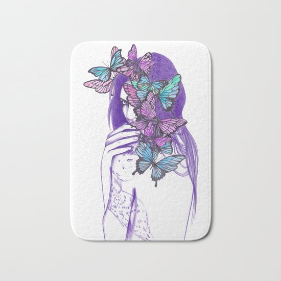 Amongst Butterflies Bath Mat