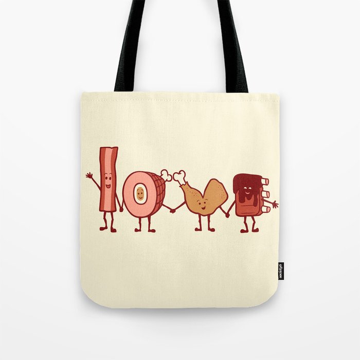 Meat Love U Tote Bag
