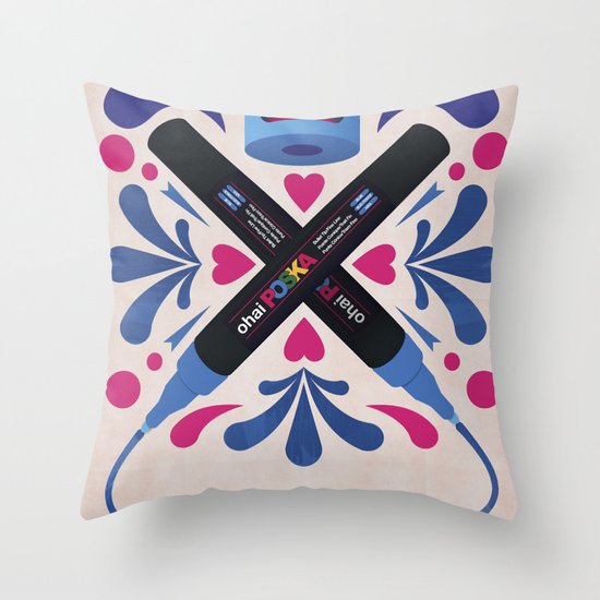 Poska 4 Life Throw Pillow
