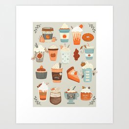 Fall Pumpkin Spice Lover cup_mugs Art Print