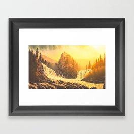 Sunset at Hamayi - Nature Landscape in Orange Framed Art Print