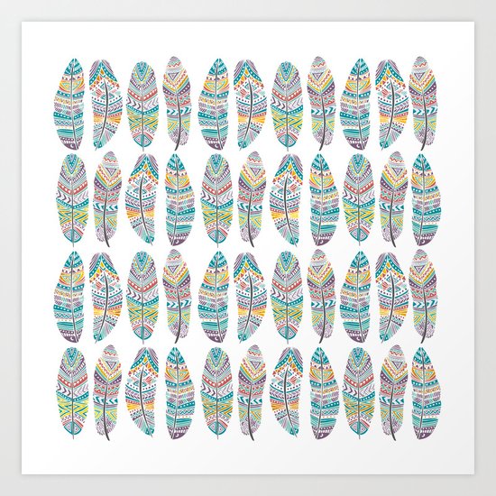 Amazon Feathers Art Print