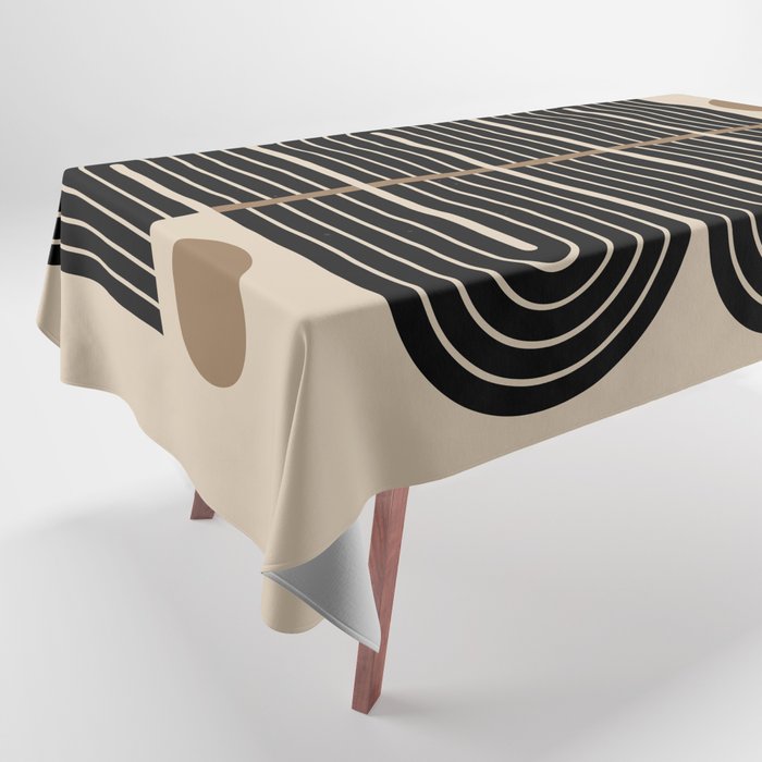 Dusk - Mid Century Modern Abstract Ar Tablecloth