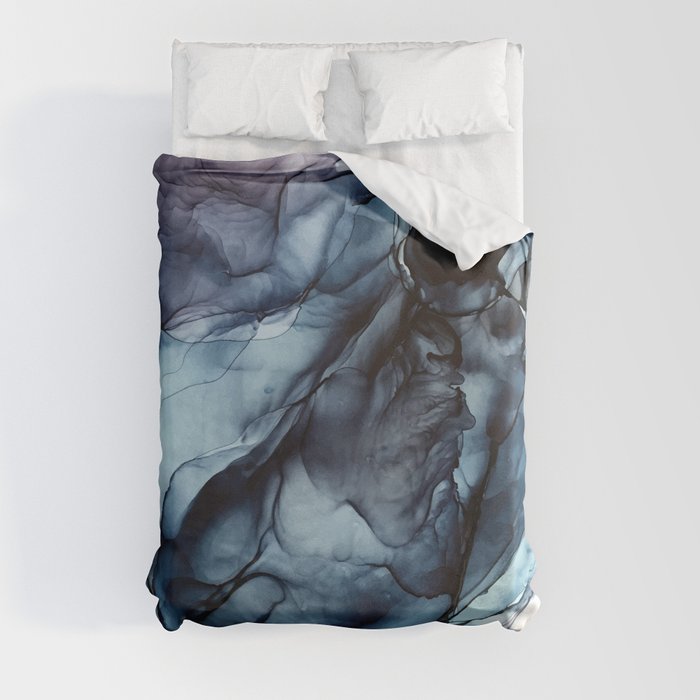 Blush and Darkness Abstract Paintings Duvet Cover by Elizabeth Karlson ...