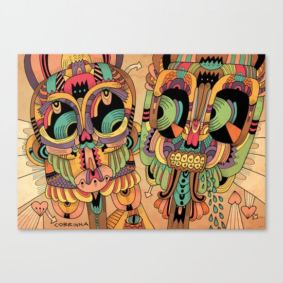 Máscaras Canvas Print
