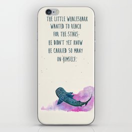little whaleshark between stars iPhone Skin