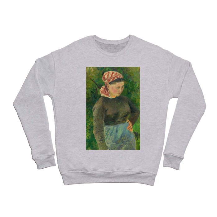 Peasant Woman, 1880 by Camille Pissarro Crewneck Sweatshirt