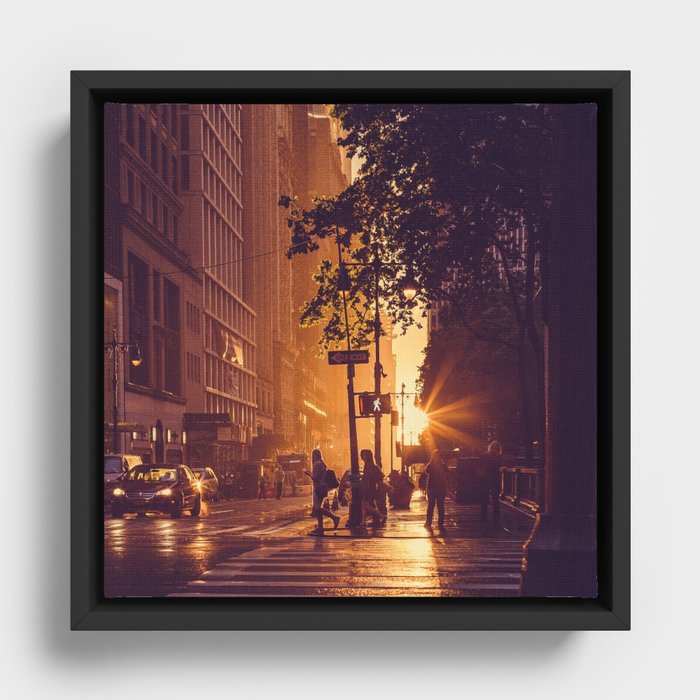 Sunshine on a Rainy Day - Manhattan - New York - Travel photography Framed Canvas