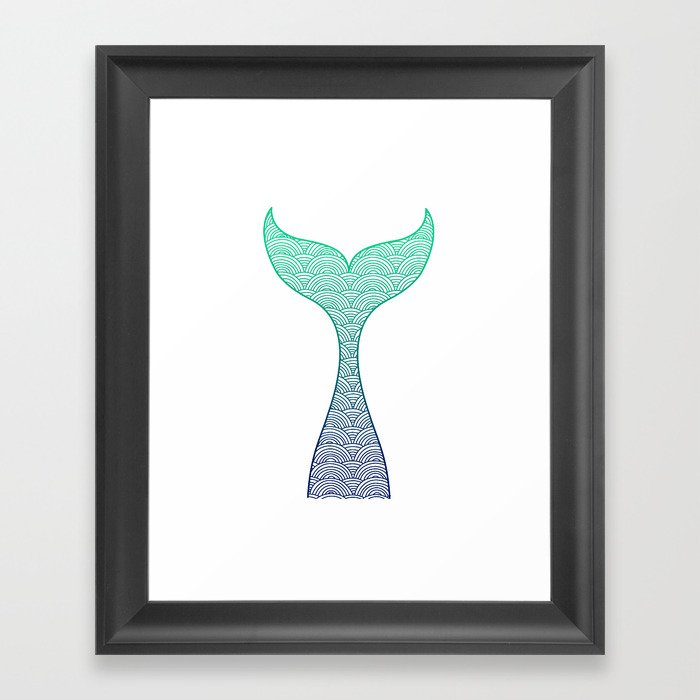 Mermaid Tail Framed Art Print