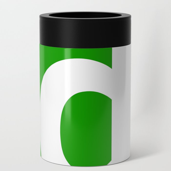 letter D (White & Green) Can Cooler