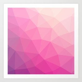Pastel Pink Triangle Geometry Art Print