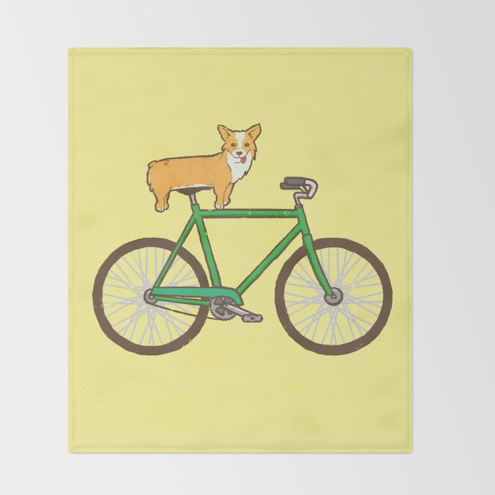 Corgi On A Bike Throw Blanket By Joevw Society40 New Bicycle Throw Blanket Corgi On A Bike Throw Blanket By Joevw Society40 New Bicycle Throw Blanket
