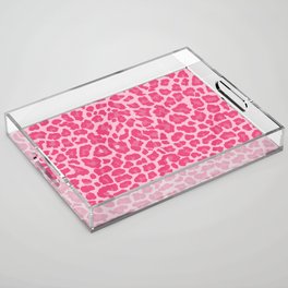Pink leopard pattern Acrylic Tray