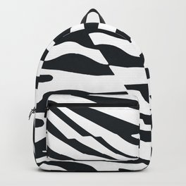 Tiger Stripes Backpack | Minimal, Tiger, Curated, Pattern, Drawing, Digital, Balckandwhite 