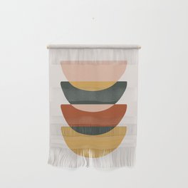 Modern Contemporary Shape Design - Warm Neutral Shades Of Nature Pink Tan Off White Terracotta Gray Wall Hanging
