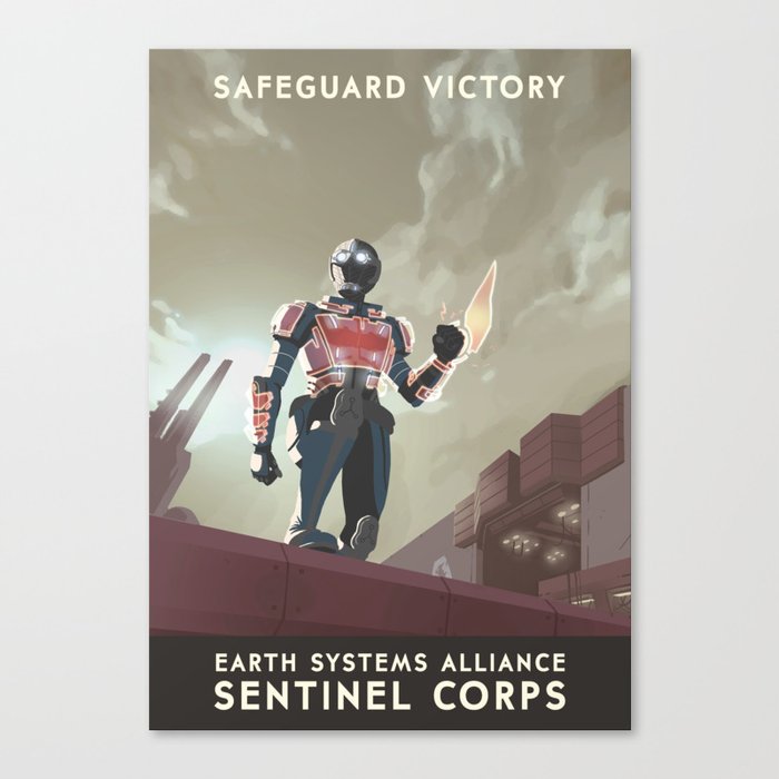 Mass Effect 3- Sentinel Propaganda Canvas Print