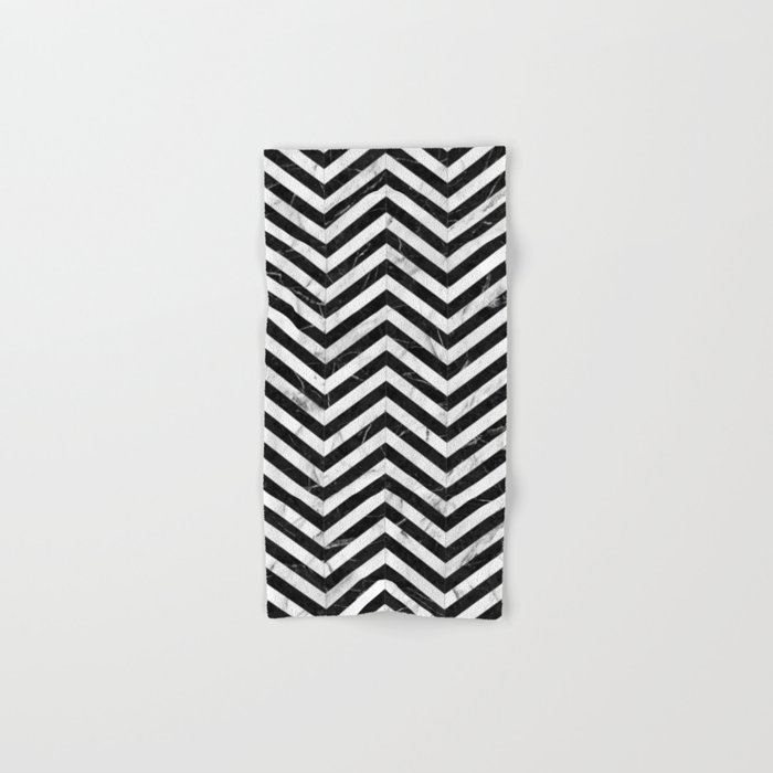 Marble Chevron Pattern Black And White Hand Bath Towel By Zoltanratko Society6 2 white and blue towels, 2 white and black towels, 2 white and brown towels. society6