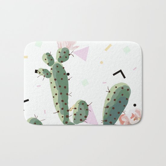 Memphis cactus Bath Mat