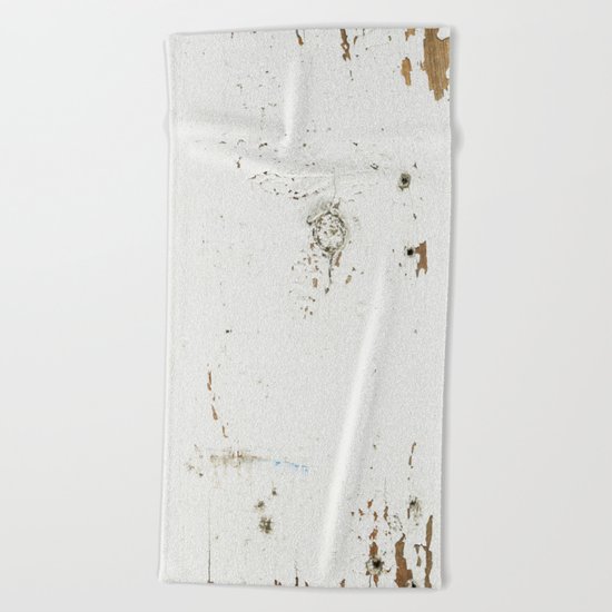 Vintage White Wood Beach Towel