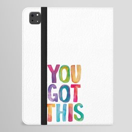 You Got This in Rainbow Watercolors iPad Folio Case