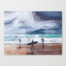 Bude surf time 4 Canvas Print