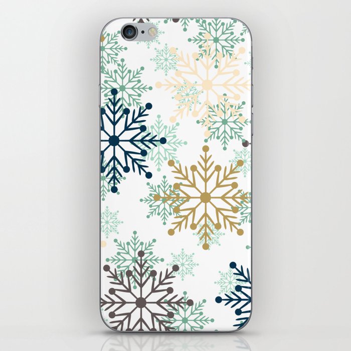 Christmas pattern with snowflakes. iPhone Skin